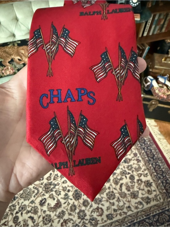 Ralph Lauren Other - Vintage Chaps Ralph Lauren Patriotic Flag Necktie USA Americana 90s Silk Tie